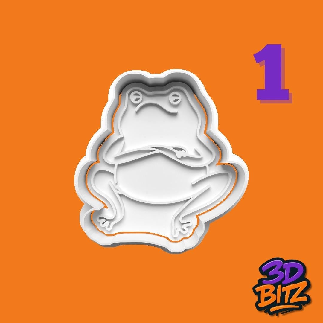 Frog Cookie Cutter & Embosser Set: Animal Theme, Kids Baking