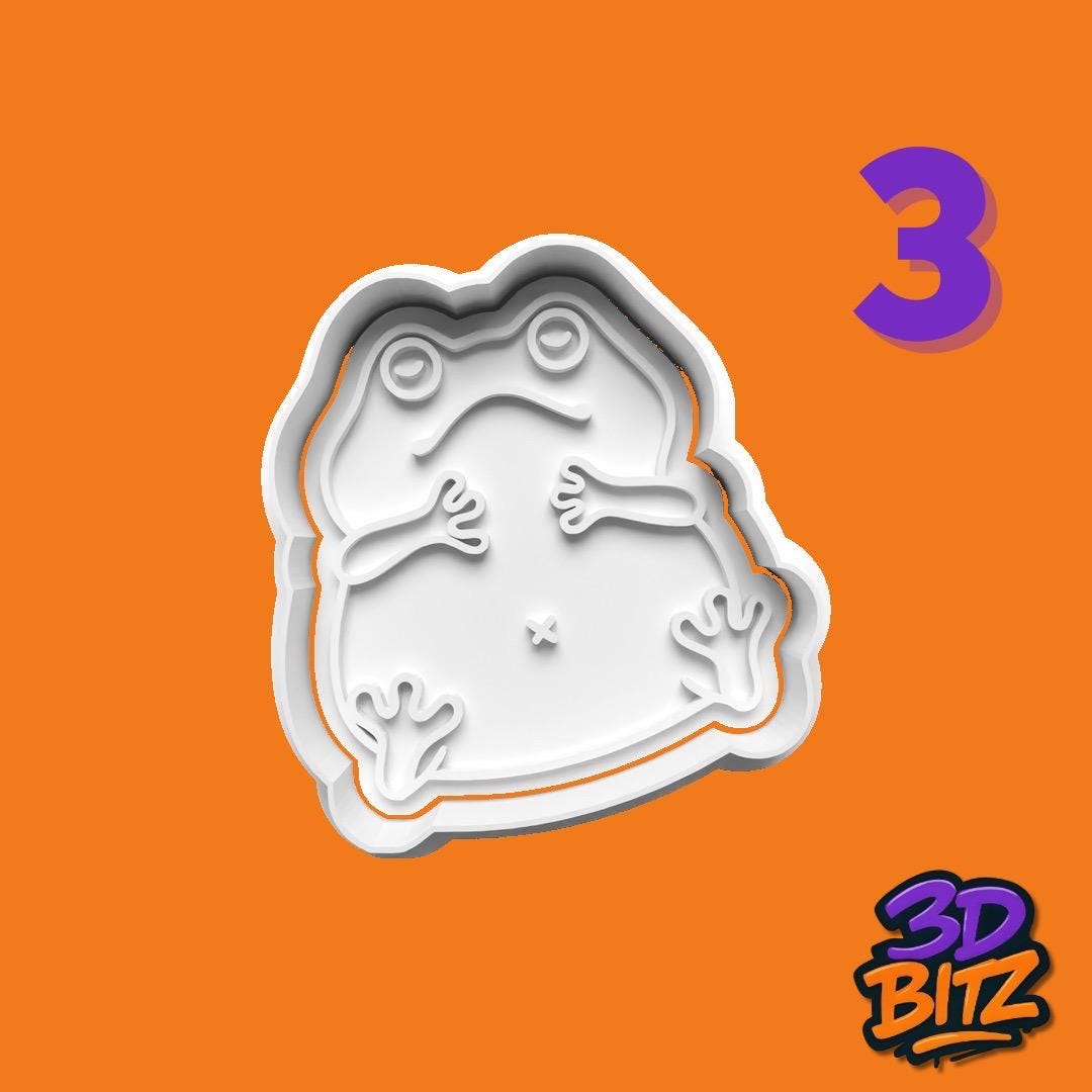 Frog Cookie Cutter & Embosser Set: Animal Theme, Kids Baking