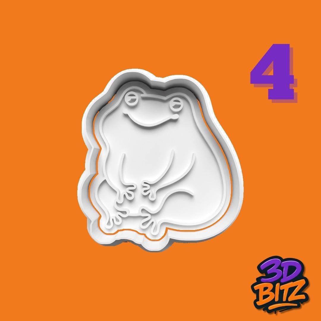 Frog Cookie Cutter & Embosser Set: Animal Theme, Kids Baking
