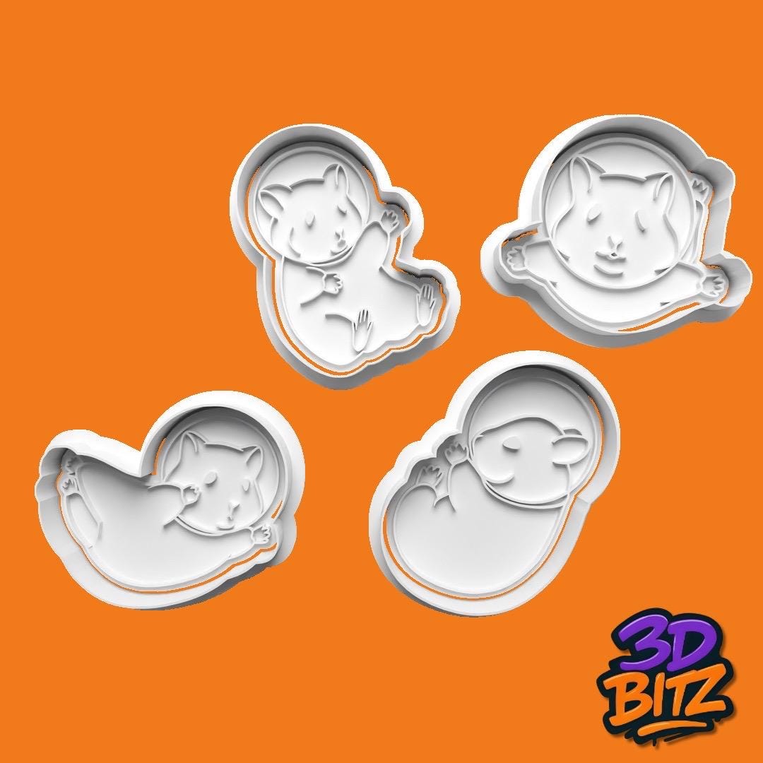 Space Hamster Cookie Cutter & Embosser Set
