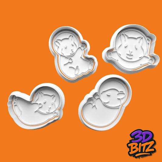 Space Hamster Cookie Cutter & Embosser Set
