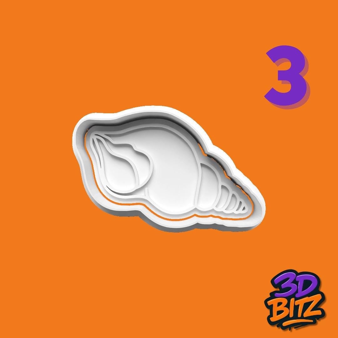 Sea Shell Cookie Cutter & Embosser Set