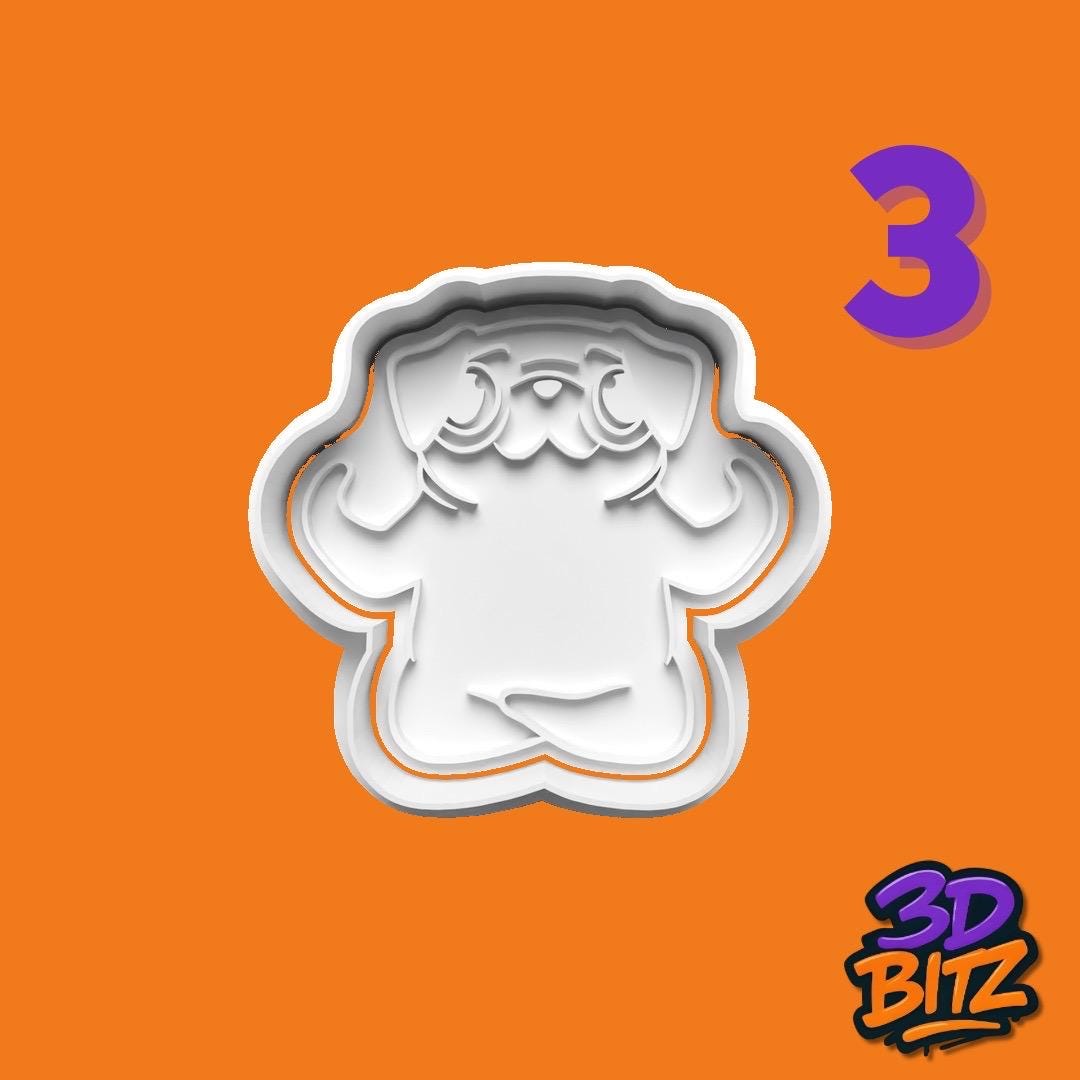 Yoga Pug Cookie Cutter & Embosser Set