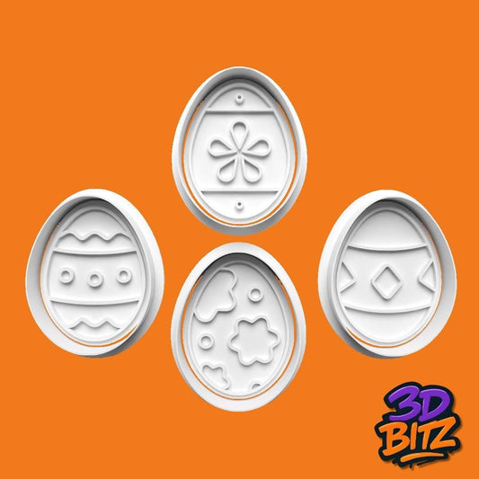Easter Egg Cookie Cutter & Embosser Set