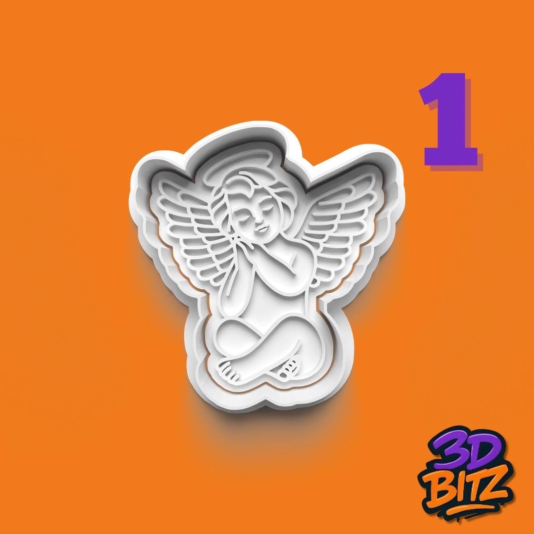 Angel Cookie Cutter & Embosser Set