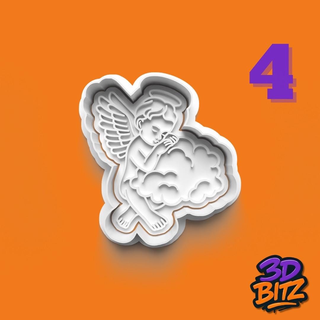Angel Cookie Cutter & Embosser Set