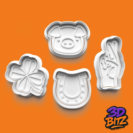 Lucky Symbols Cookie Cutter & Embosser Set
