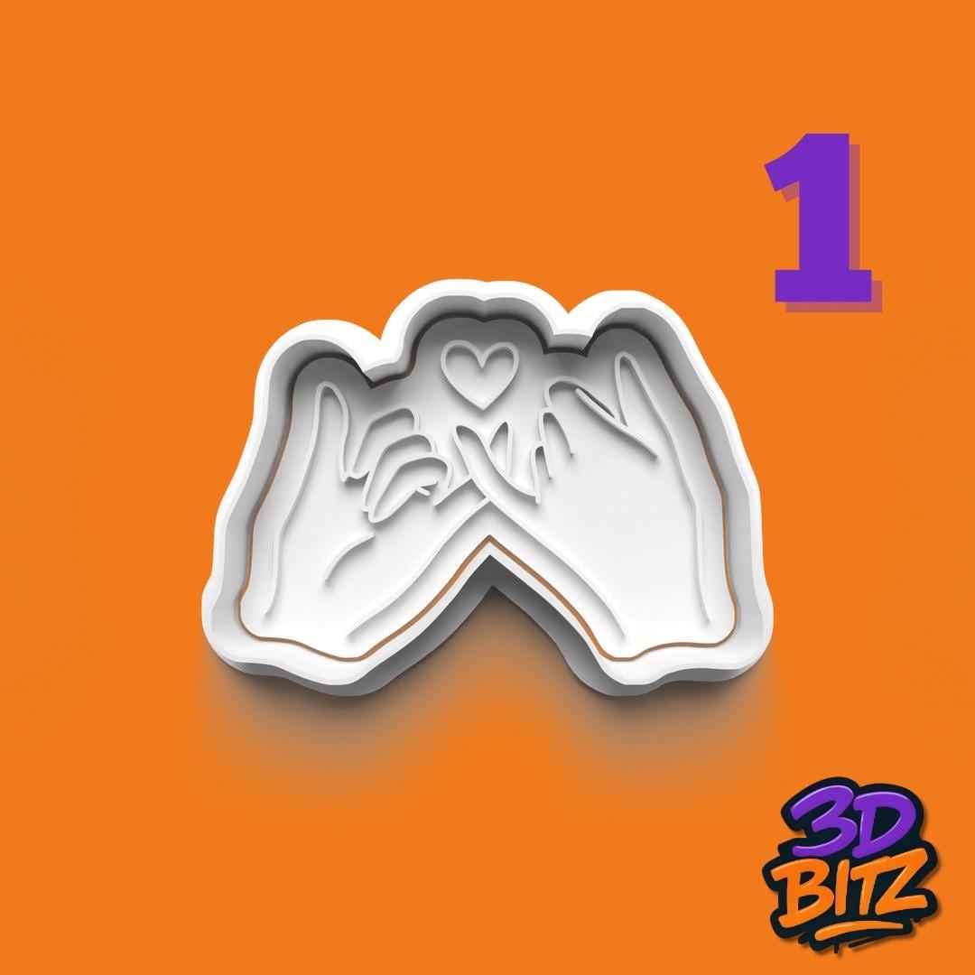 Love Hands Cookie Cutter & Embosser Set