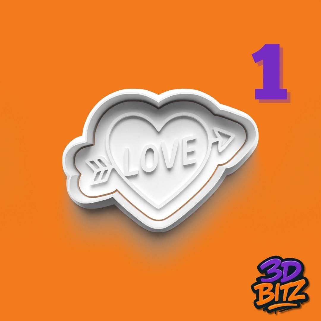 Love Hearts Cookie Cutter & Embosser Set