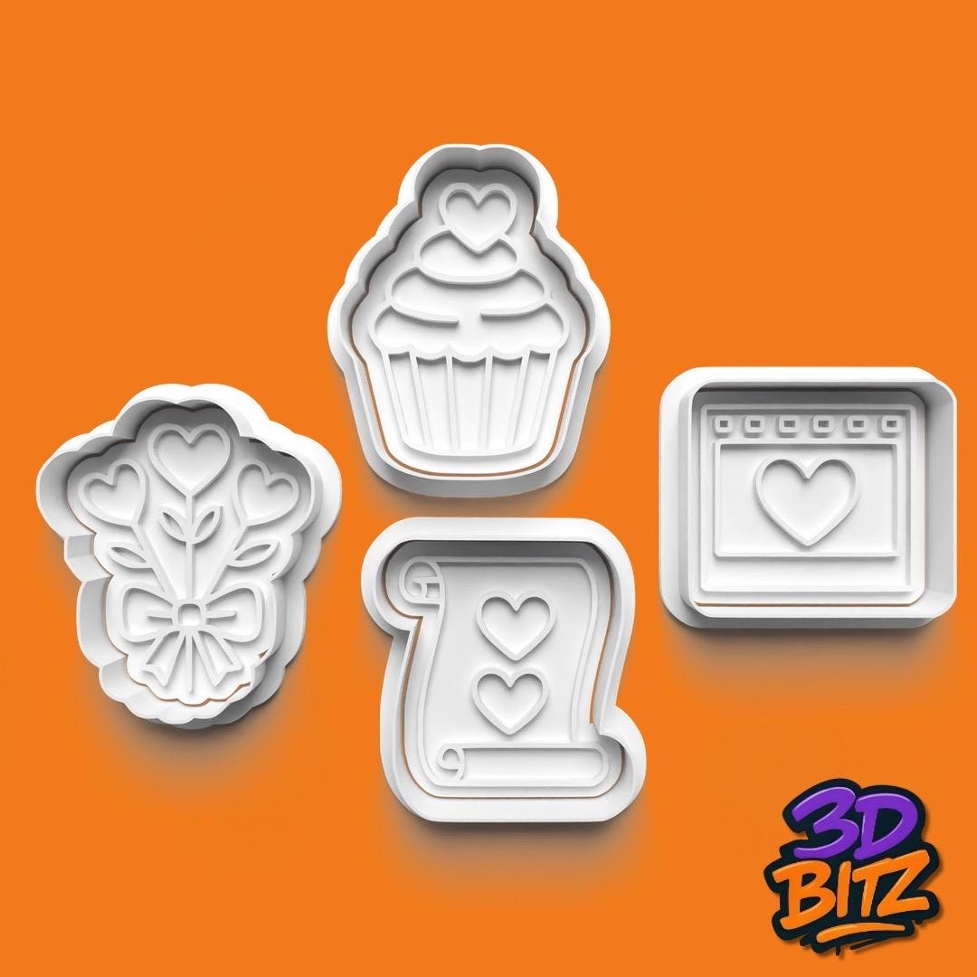 Love Notes & Sweet Treats Cookie Cutter with Embosser Set Cookie Cutter & Embosser Set