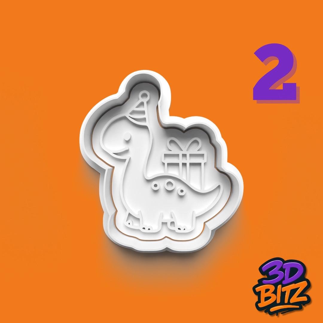 Dinosaur Party Cookie Cutter & Embosser Set