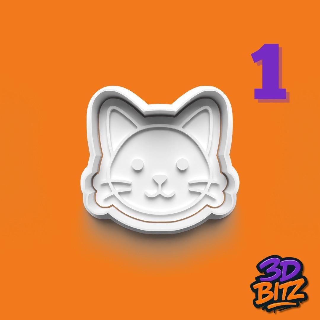 Cat Breed Cookie Cutter & Embosser Set