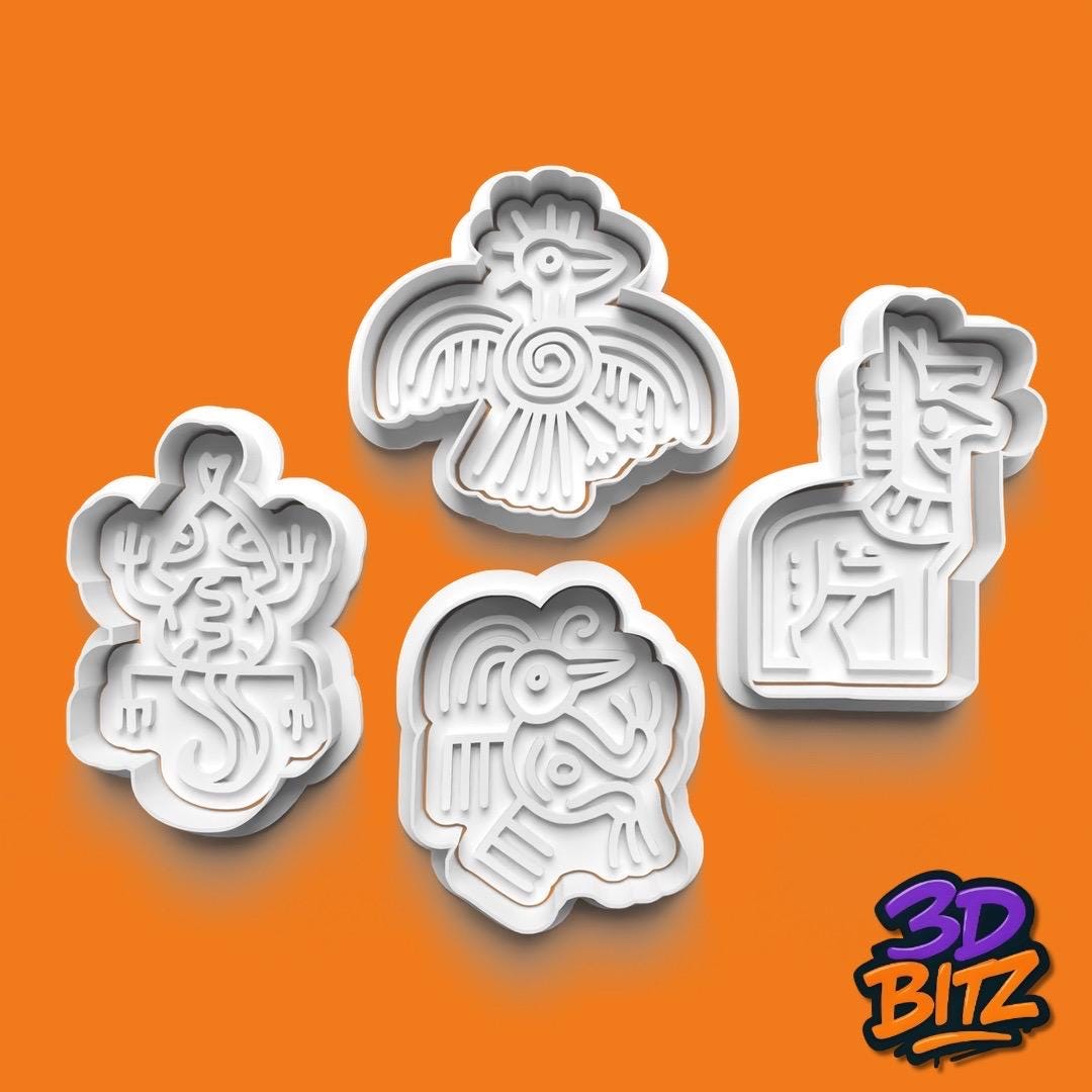 Tribal Aztec Cookie Cutter & Embosser Set