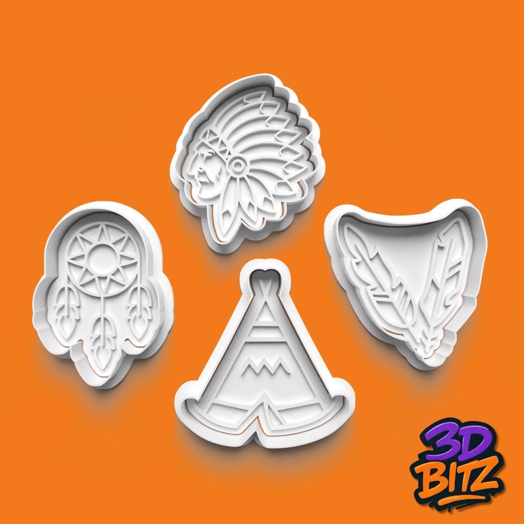 Tribal Boho Cookie Cutter & Embosser Set
