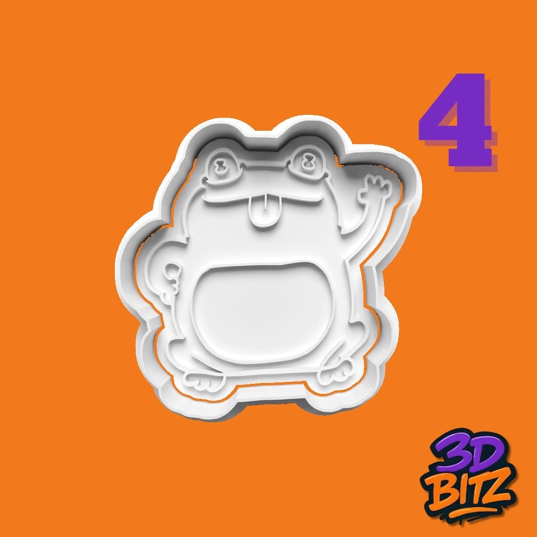 Funny Frog Cookie Cutter & Embosser Set