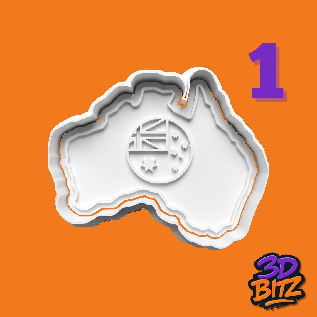 Australia Cookie Cutter & Embosser Set