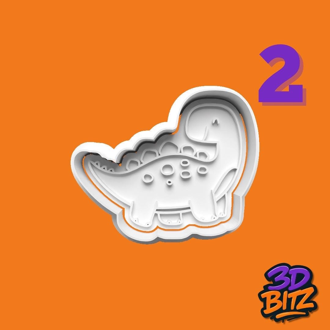 Dinosaur Cookie Cutter & Embosser Set: T-Rex, Triceratops, Pterodactyl