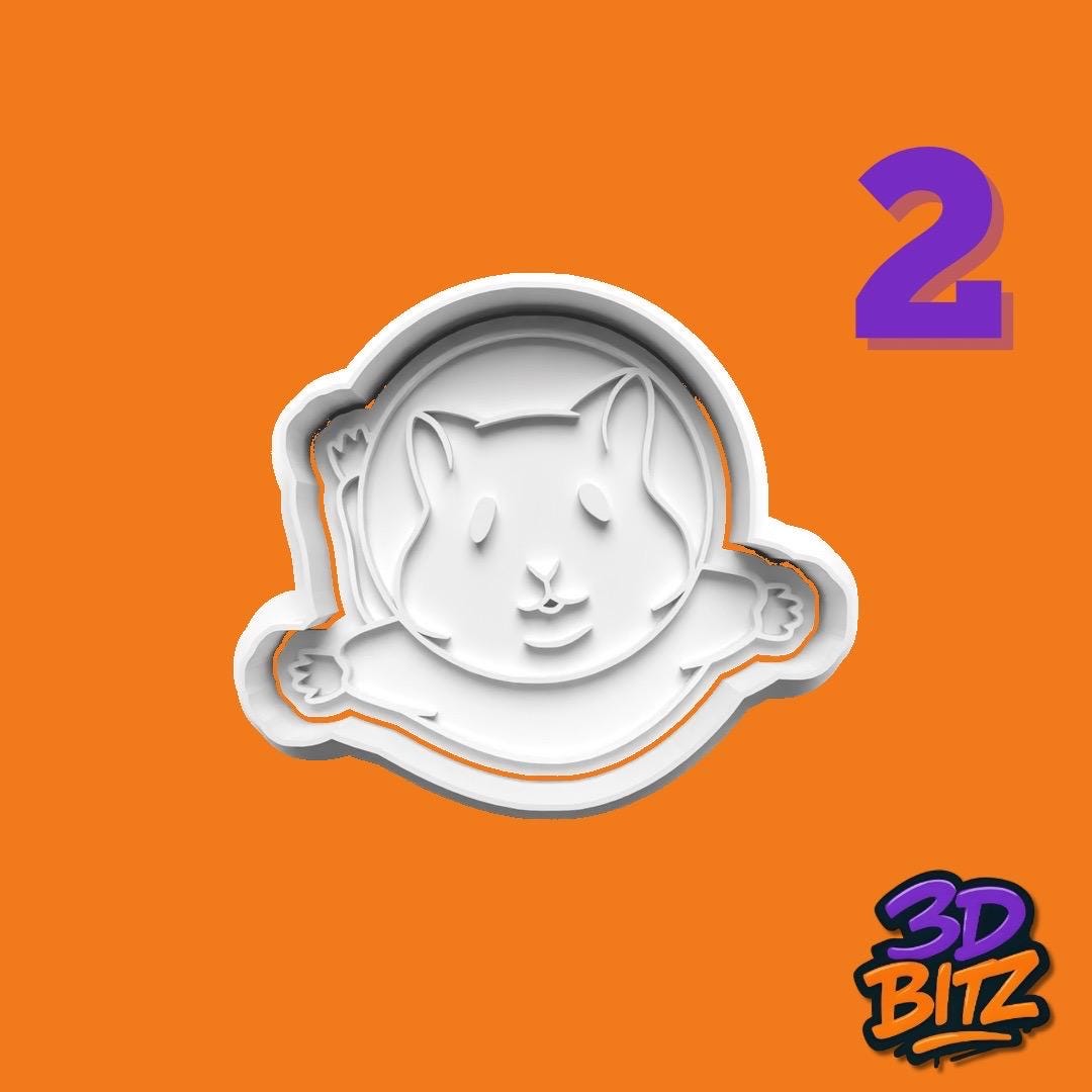Space Hamster Cookie Cutter & Embosser Set