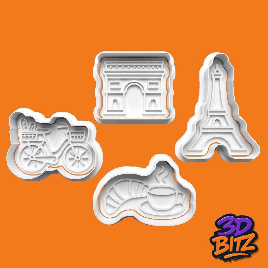 Paris Cookie Cutter & Embosser Set
