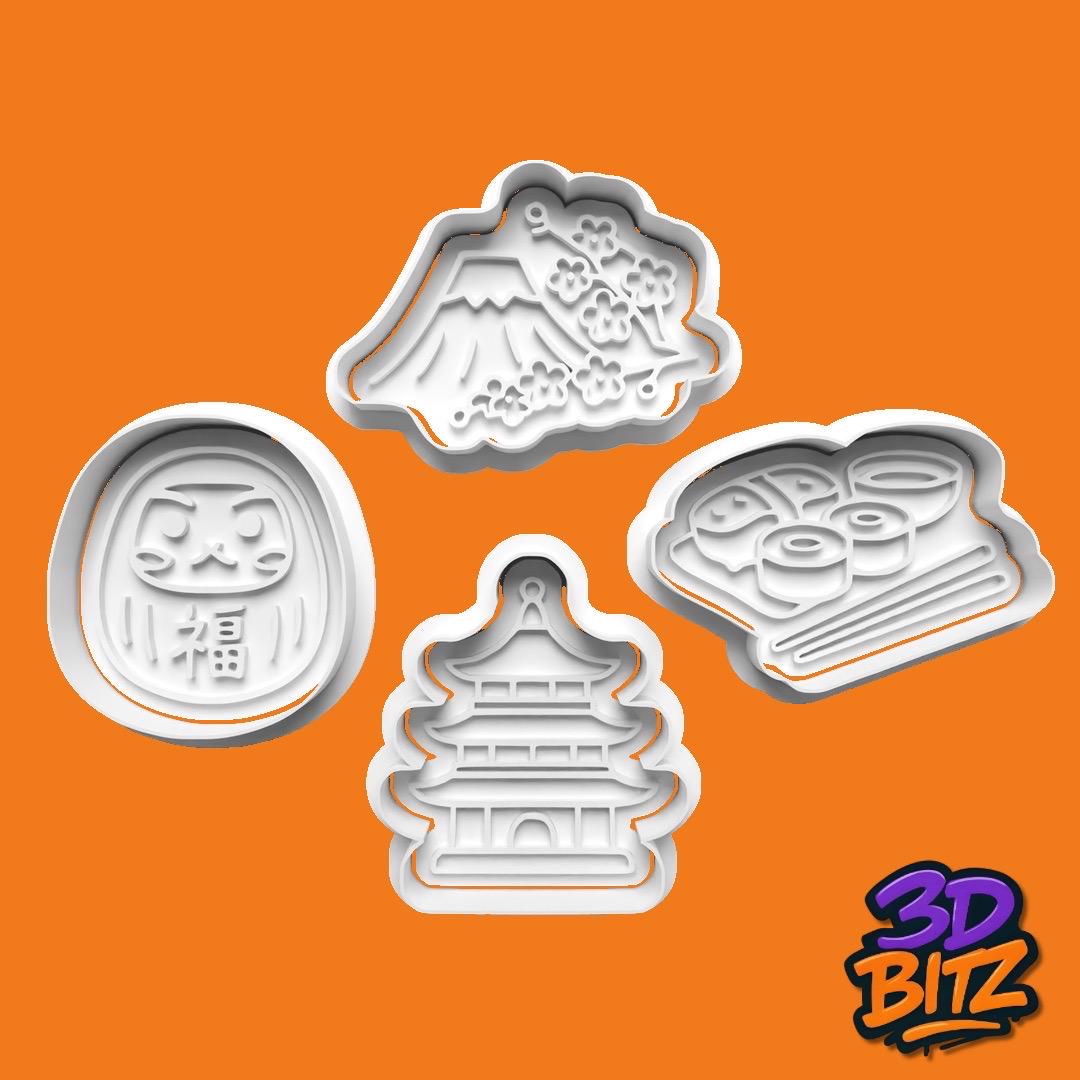 Japanese-Inspired Cookie Cutter & Embosser Set