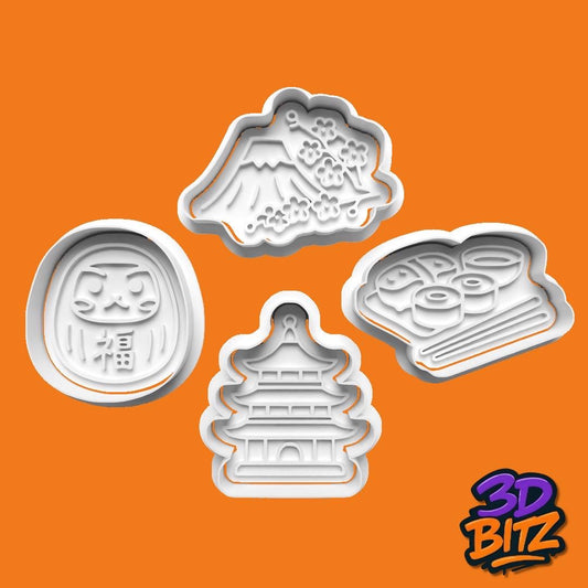 Japanese-Inspired Cookie Cutter & Embosser Set