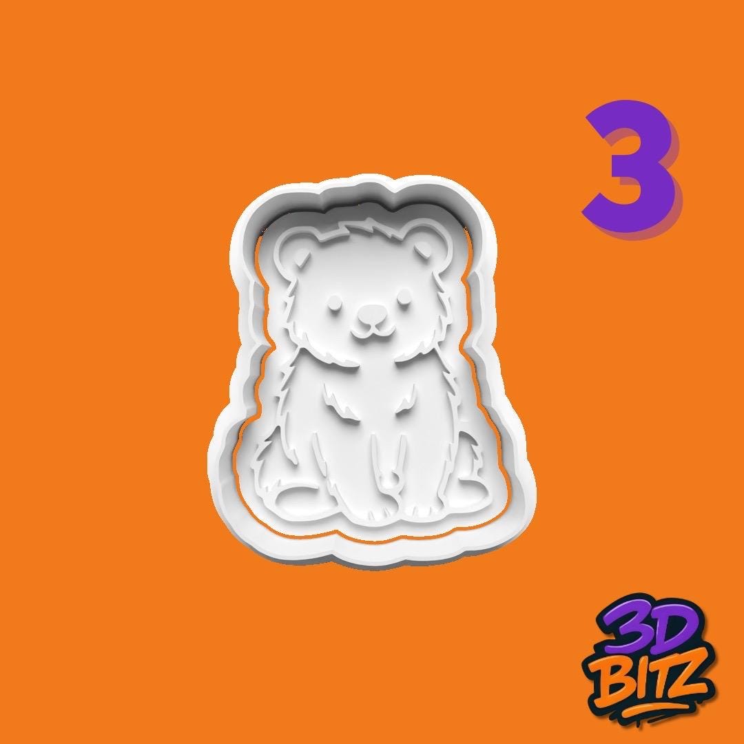 Woodland Animal Cookie Cutter & Embosser Set