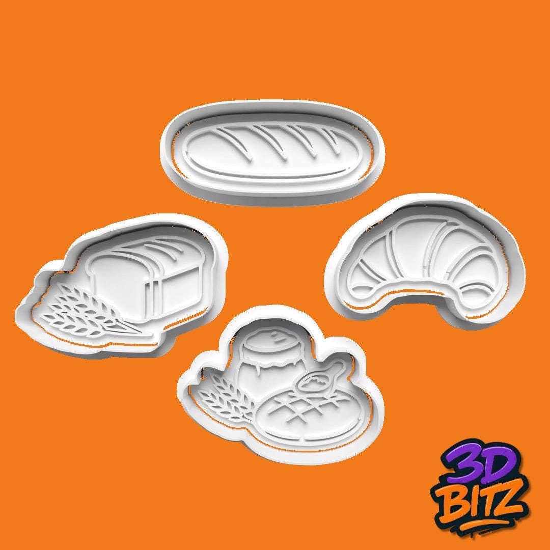 Bread and Bakery Cookie Cutter & Embosser Set