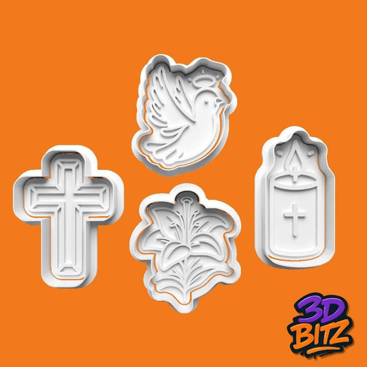 Faith Symbols Cookie Cutter & Embosser Set