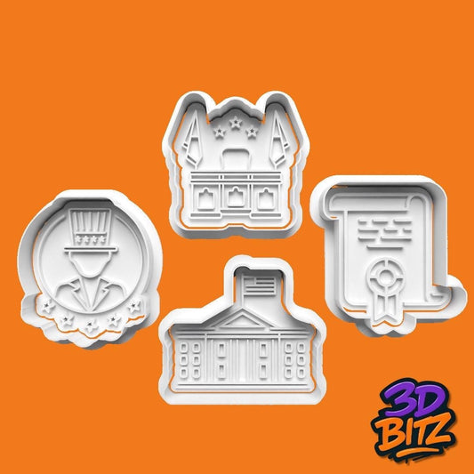USA Landmarks Cookie Cutter & Embosser Set