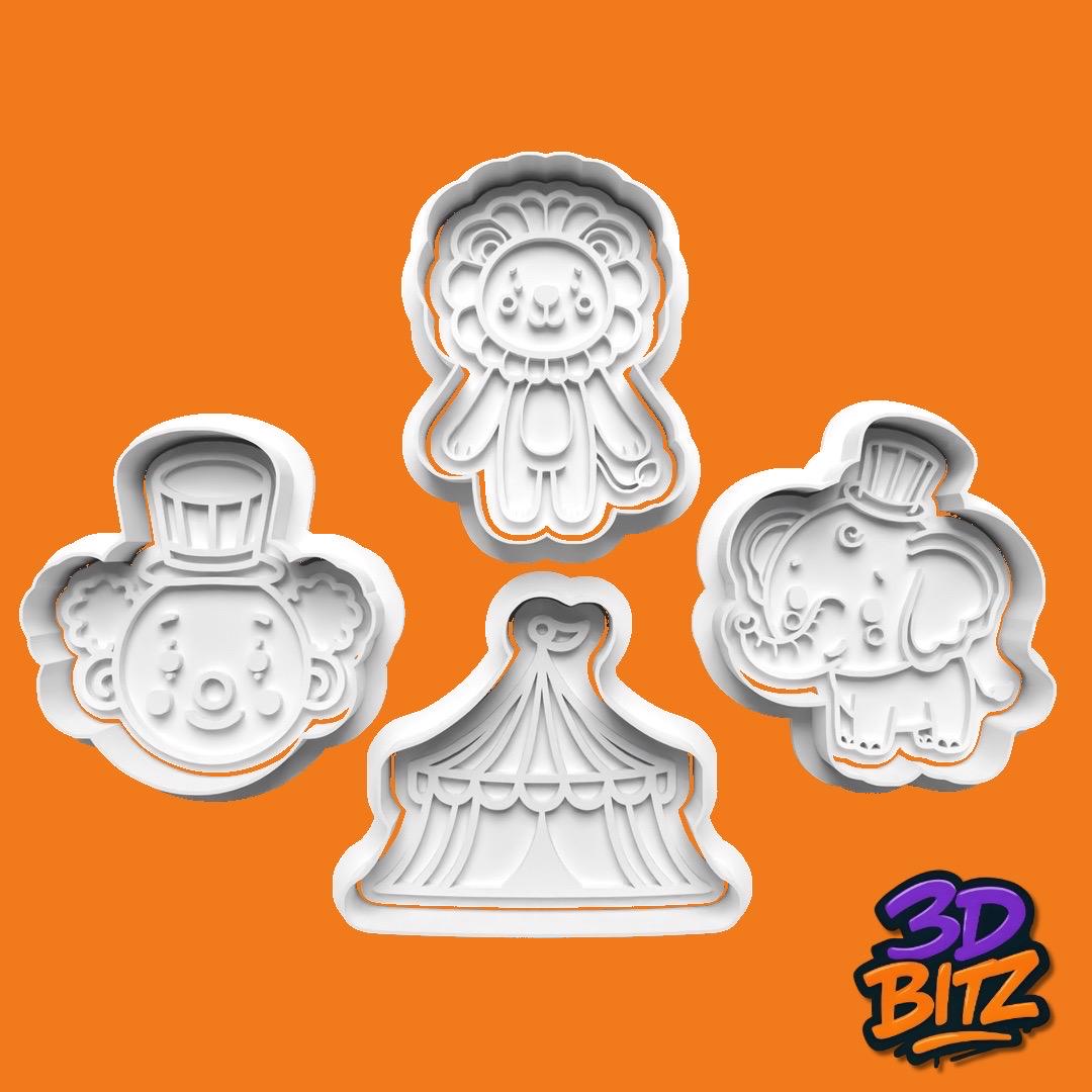 Circus Cookie Cutter & Embosser Set