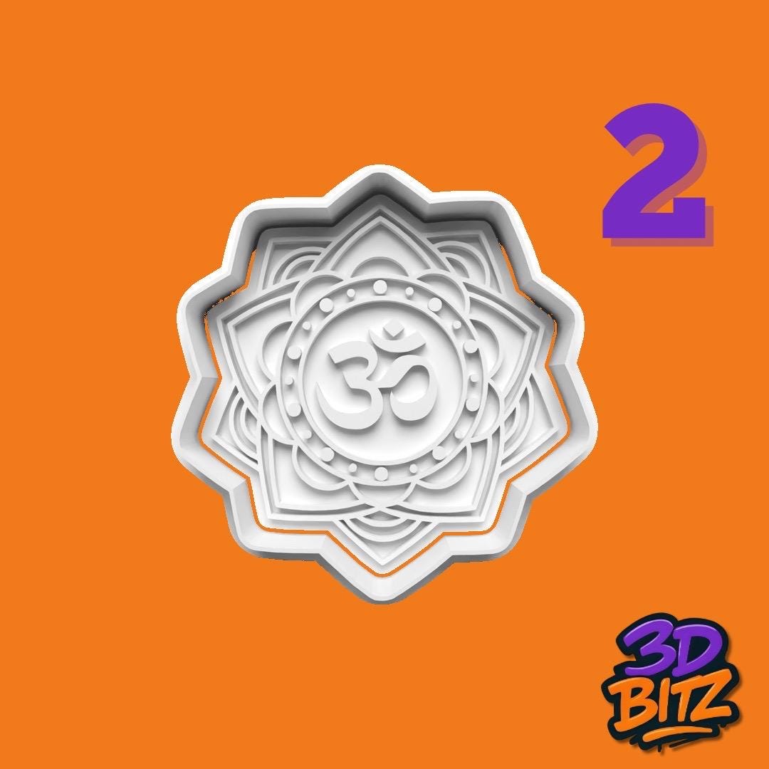 Spiritual, Lotus, Om Cookie Cutter & Embosser Set