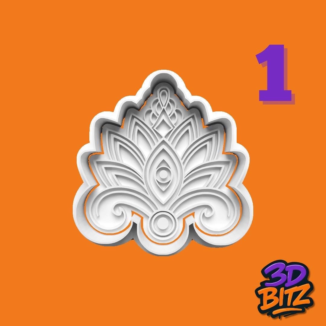 Spiritual, Lotus, Om Cookie Cutter & Embosser Set