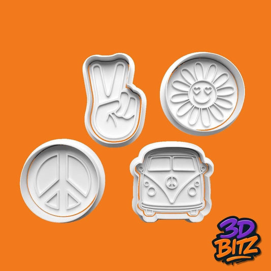 Hippie Cookie Cutter & Embosser Set
