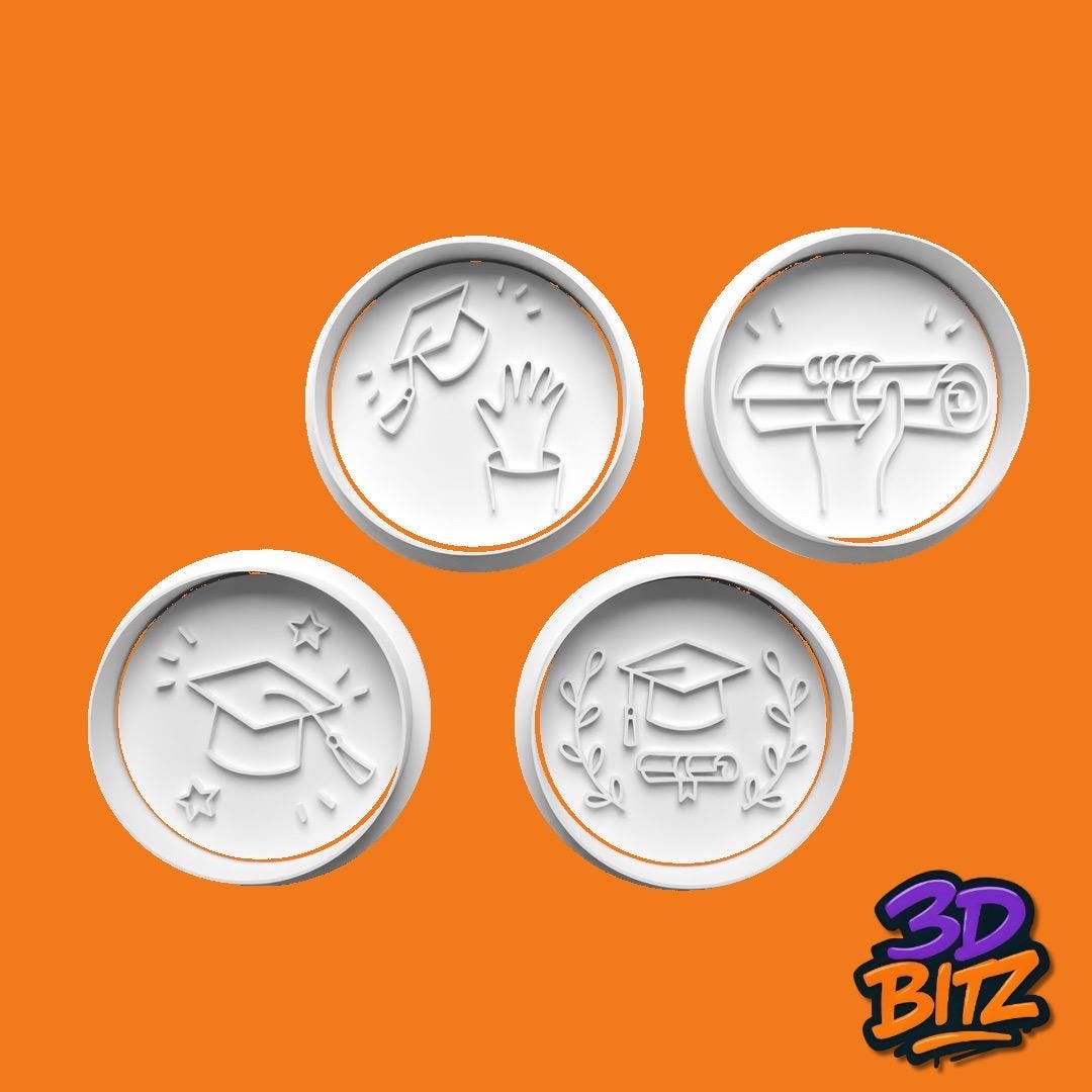 Graduation Cookie Cutter & Embosser Set