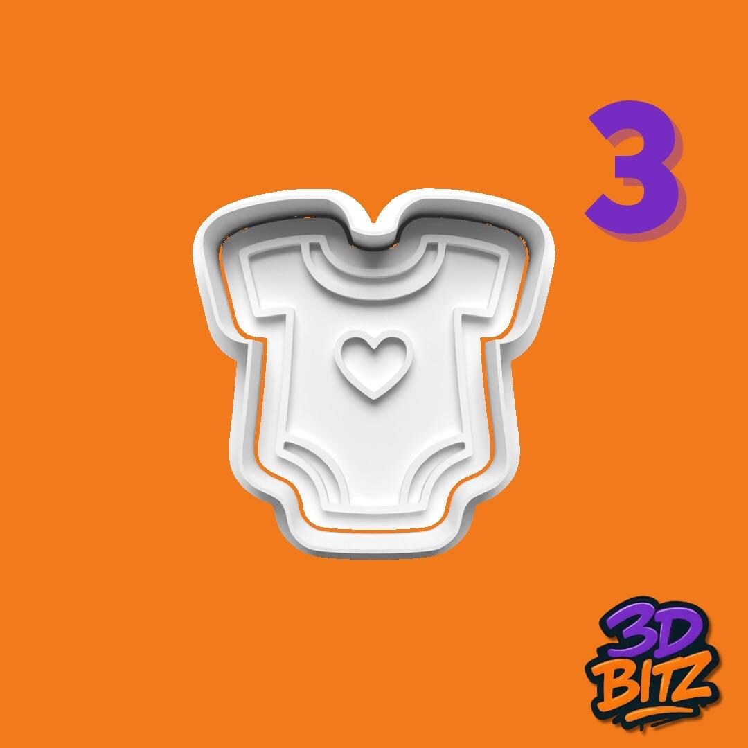 Baby Shower Cookie Cutter & Embosser Set