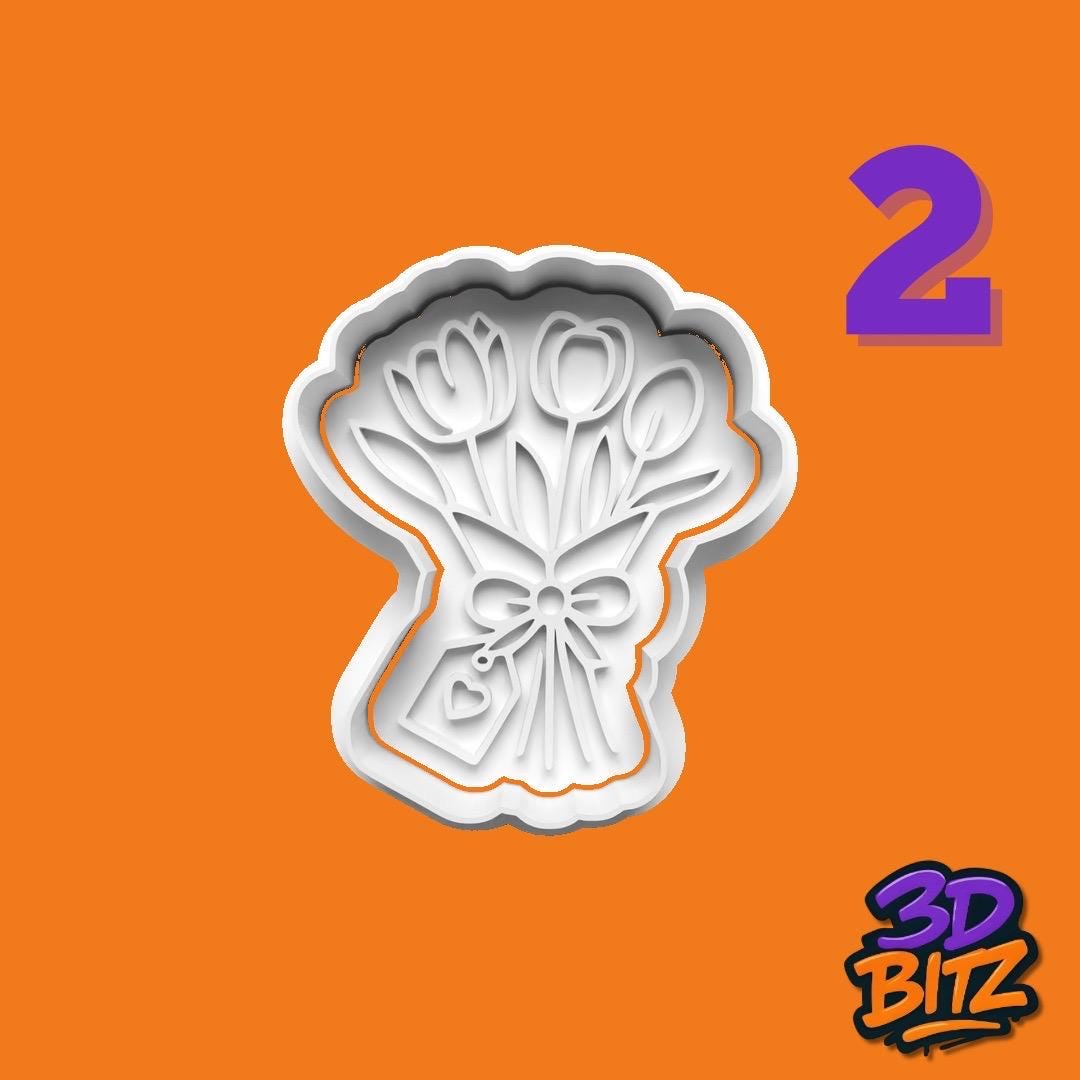 Floral Cookie Cutter & Embosser Set
