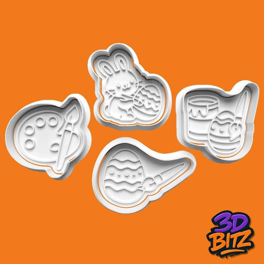 Easter Painting Cookie Cutter & Embosser Set