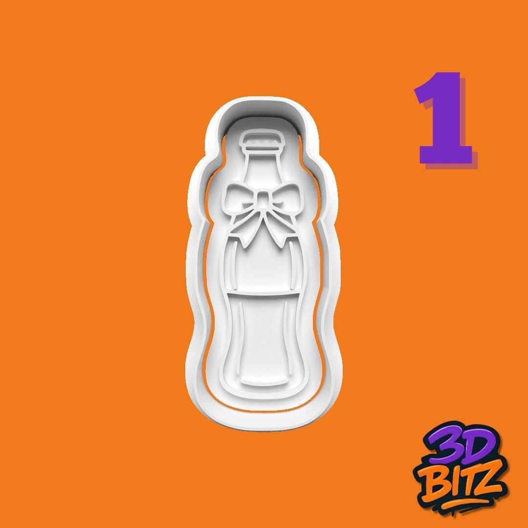 Ready to Pop baby shower Cookie Cutter & Embosser Set