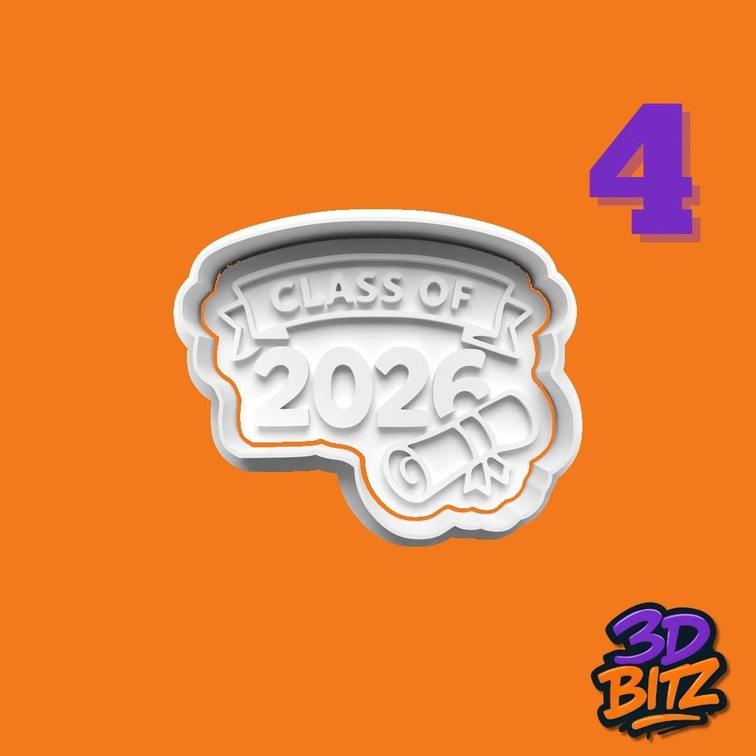 Class of 2026 Cookie Cutter & Embosser Set