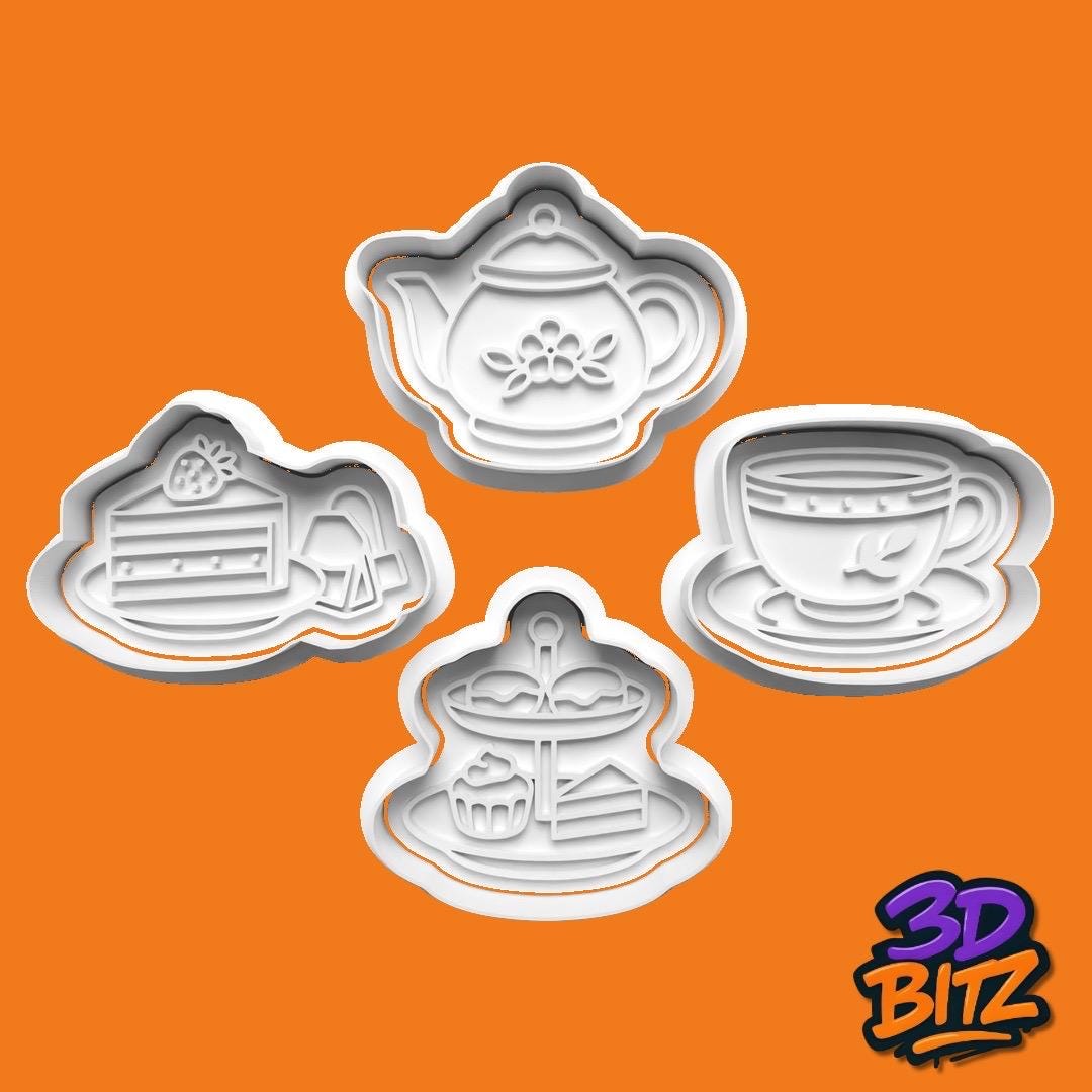 Afternoon Tea Cookie Cutter & Embosser Set