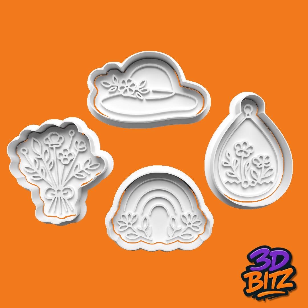 Spring Garden Cookie Cutter & Embosser Set
