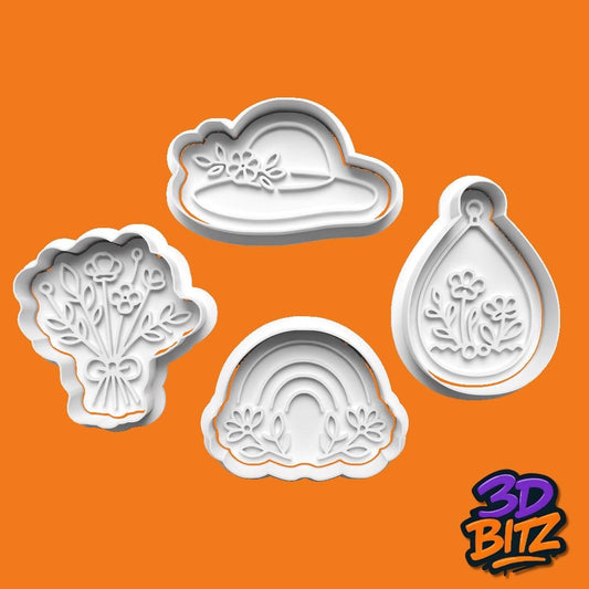 Spring Garden Cookie Cutter & Embosser Set