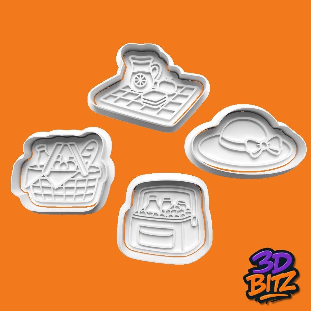 Picnic Cookie Cutter & Embosser Set