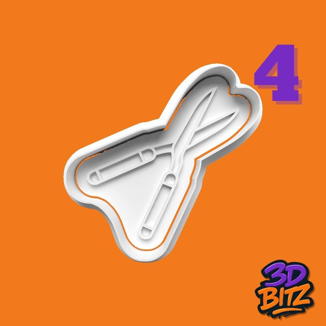 Gardening tools Cookie Cutter & Embosser Set