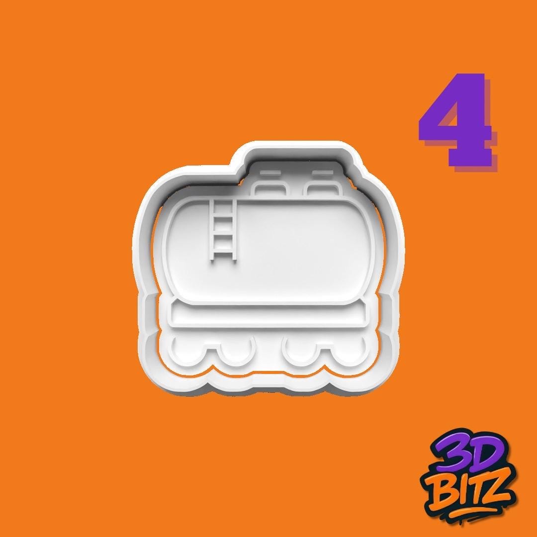 Train Cookie Cutter & Embosser Set