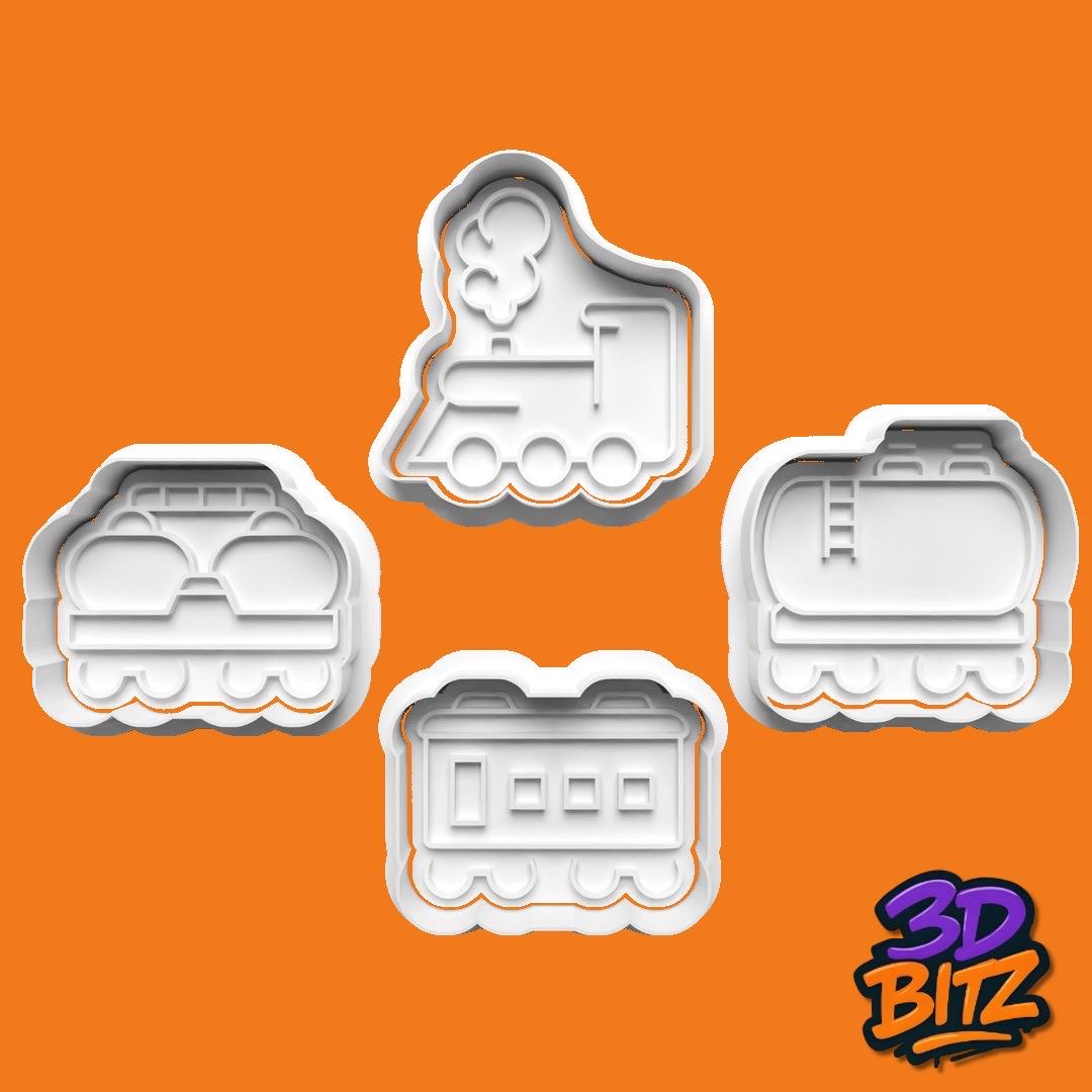 Train Cookie Cutter & Embosser Set