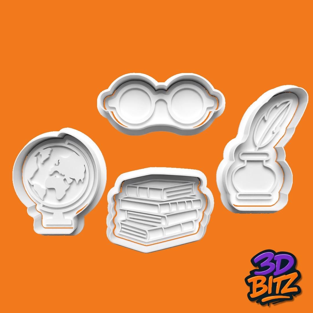 Education geography teacher Cookie Cutter & Embosser Set