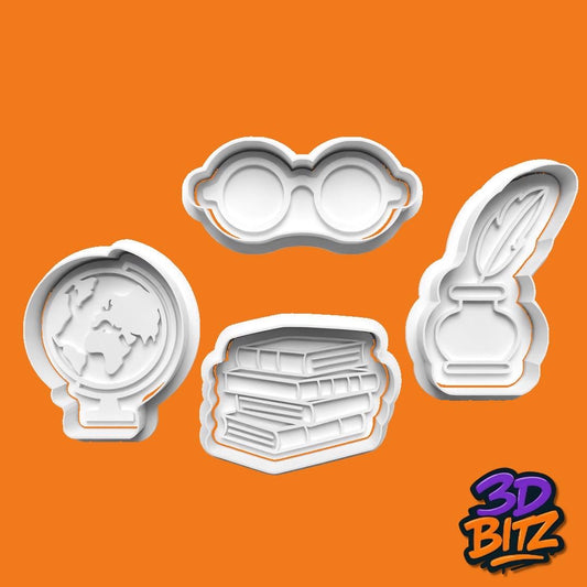 Education geography teacher Cookie Cutter & Embosser Set