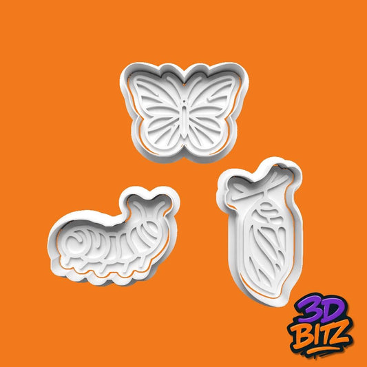 Butterfly Life Cycle Cookie Cutter & Embosser Set
