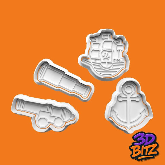 Pirate Cookie Cutter & Embosser Set